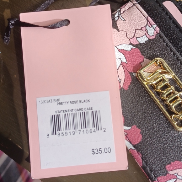 Pretty Rose Black Statement Card Case - Picture 6 of 6